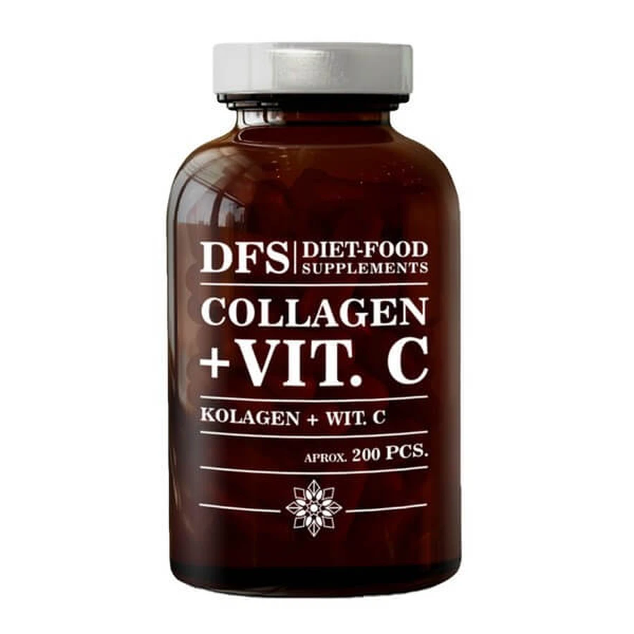 Diät-Nahrungsergänzungsmittel Kollagen + Vit. C, Kapseln, 200 Stk.