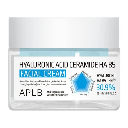 APLB Hyaluronic Acid Ceramide HA B5, facial moisturizer with hyaluronic acid, ceramides and vitamin B5, 55 ml