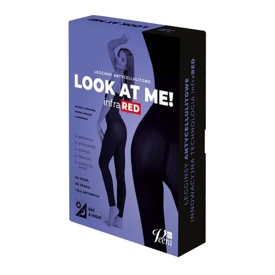 Look At Me! by Veera, jambiere anti-celulită, culoare negru, mărimea XL, 1 buc.