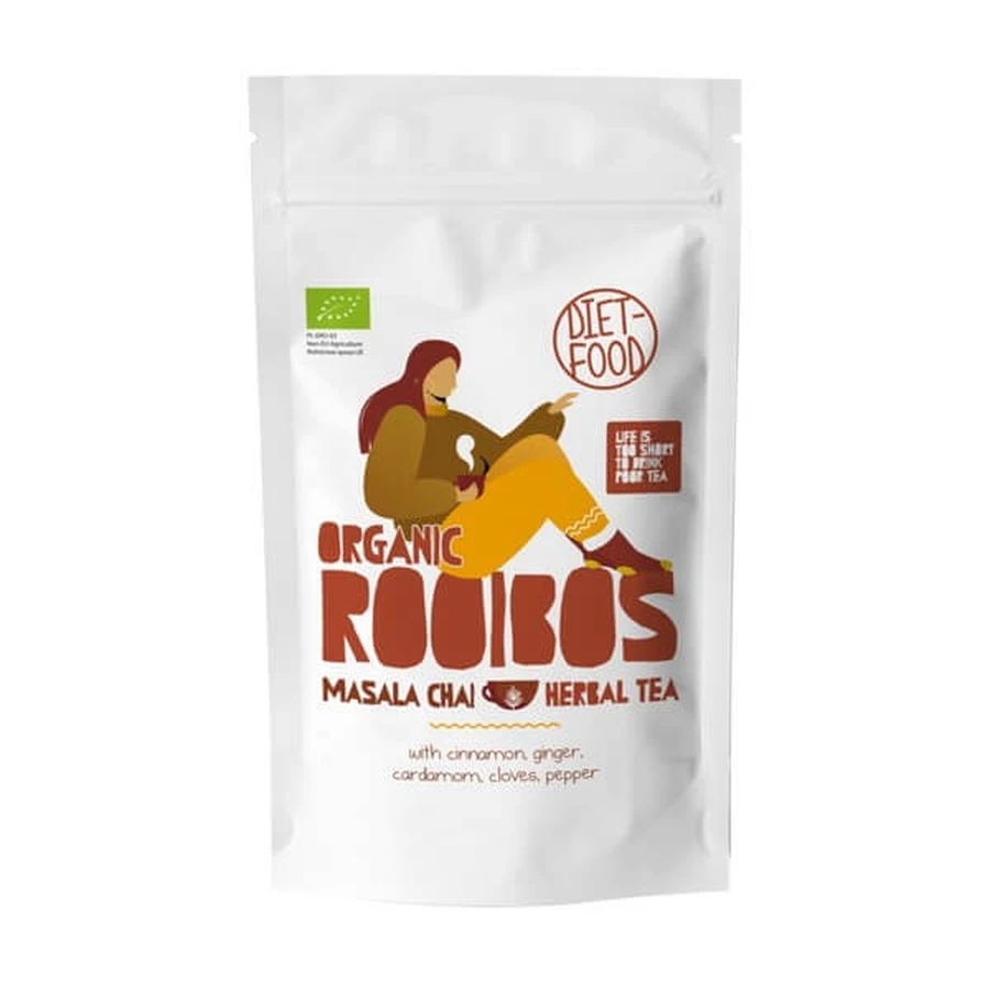 Diet-Food Bio Tea Rooibos Masala Chai, frunze, 100 g