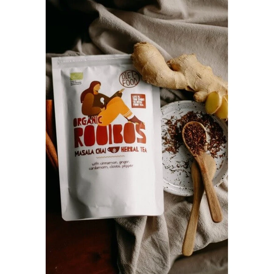 Diet-Food Bio Tea Rooibos Masala Chai, frunze, 100 g