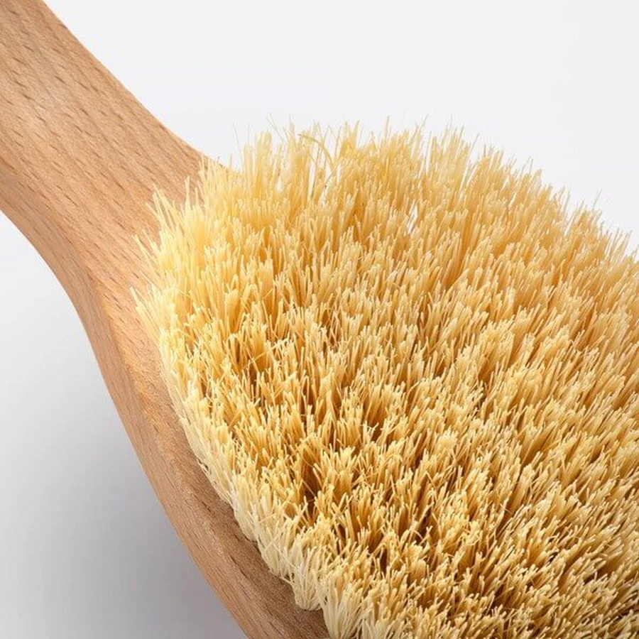 Hhuumm, dry body massage brush, tampico fiber double bent version No.6, 1 piece.