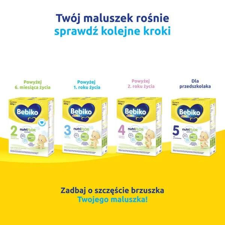 Bebiko 1 nutriFLOR Expert, lait infantile pour bébés dès la naissance, poudre, 550 g
