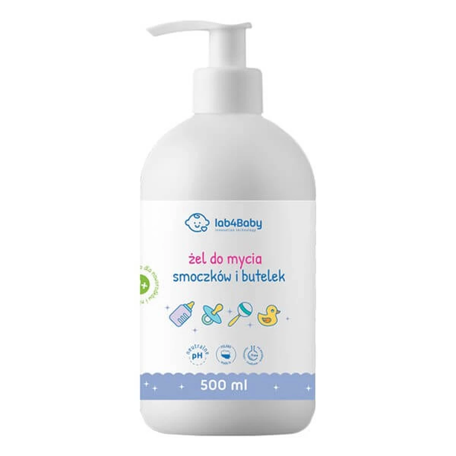 Lab4Baby, gel de curățat suzeta și biberonul, 500 ml