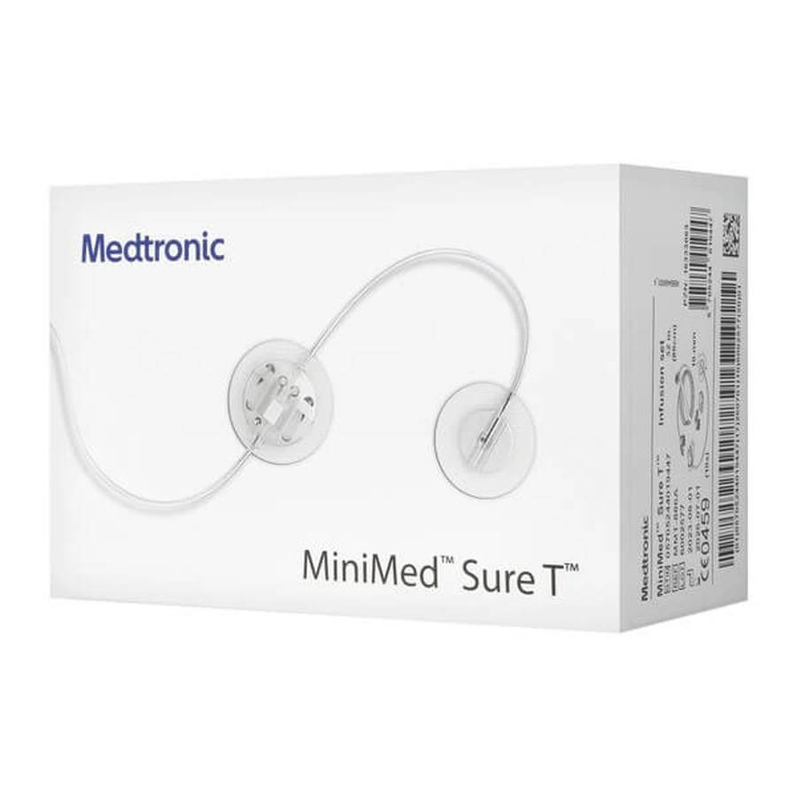 MiniMed Sure T, set de perfusion, 10 mm/ 80 cm, 10 pcs.