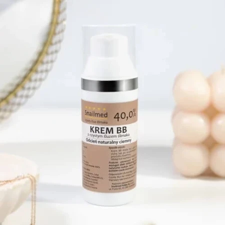 Snailmed, cremă BB cu mucus de melc și ceară de albine, închisă la culoare naturală, 50 ml