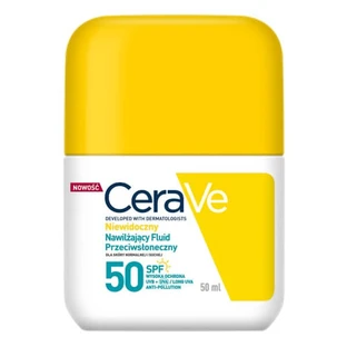CeraVe, fluido solare idratante invisibile SPF50, 50 ml