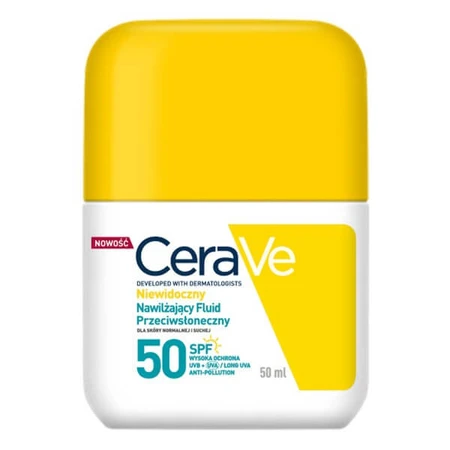 CeraVe, fluido solare idratante invisibile SPF50, 50 ml
