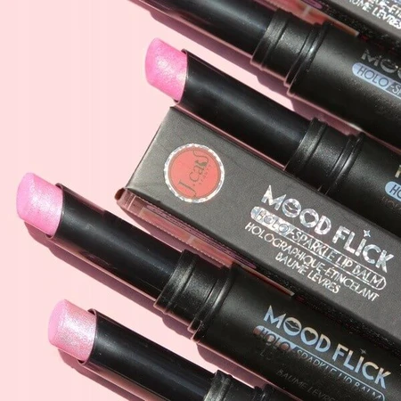 J.Cat Beauty Mood Flick Holo-Sparkle Lip Balm 102, bálsamo labial con efecto de brillo holográfico, 2 g