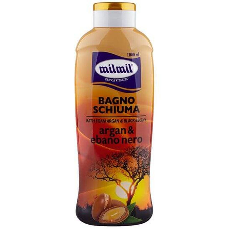 Badeschaum mit Argan- und Ebenholzöl, 1000 ml, Milmil