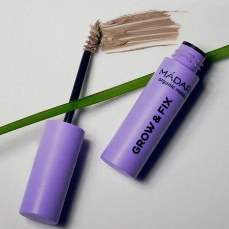 Madara Grow &amp; Fix Tinted Brow Gel, Gel Brow Styling Serum, Smoky Blonde 2, 4.25 ml
