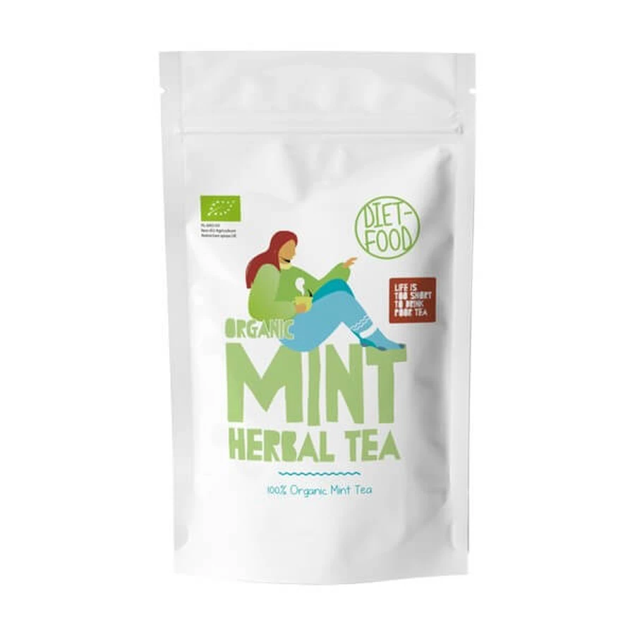Alimentos dietéticos, Té de hierbas de menta bio, té de menta bio, hojas, 50 g