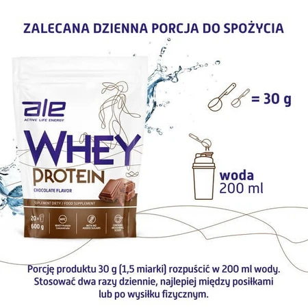 Lote de 3x ALE Whey Protein Sabor Chocolate