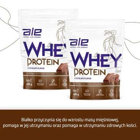 Lote de 3x ALE Whey Protein Sabor Chocolate
