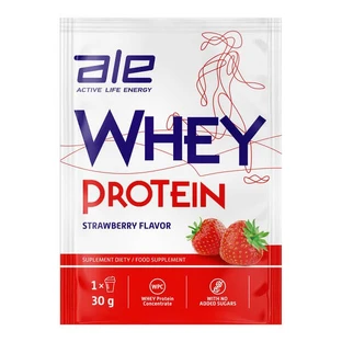 ALE Whey Protein cu aromă de căpșuni, pulbere, 30 g