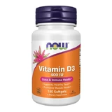 Now Foods, Vitamina D-3, 400 UI, capsule, 180 pz.