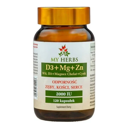 My Herbs D3 + Mg + Zn, cápsulas, 120 uds.