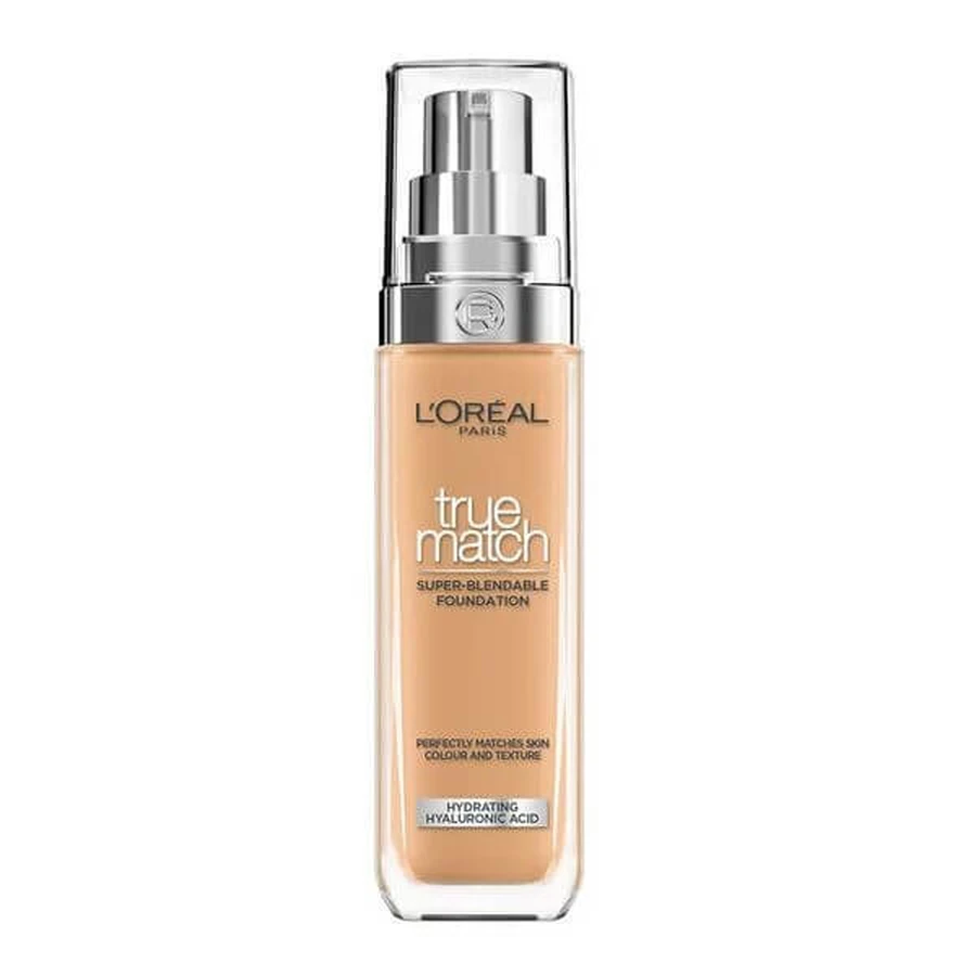 L'Oreal Paris True Match Foundation, Gesichtsgrundierung W5 Warm Undertone/Golden Sand 30 ml.