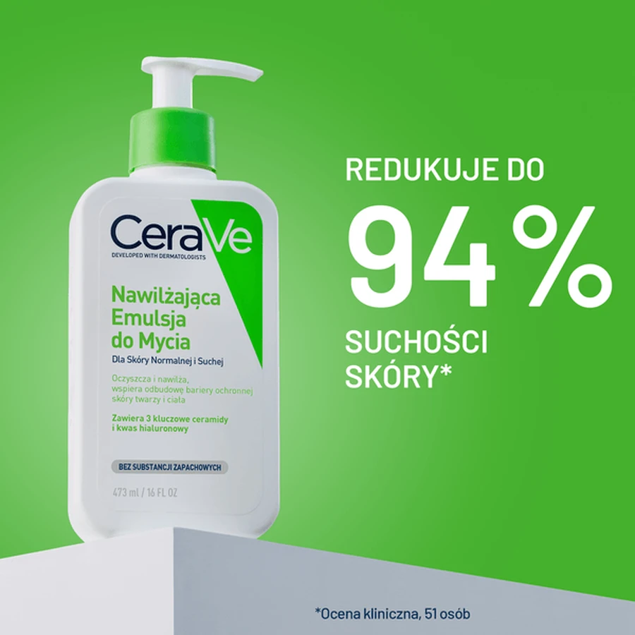 Zestaw CeraVe, nawilżająca emulsja dla skóry normalnej i suchej, 473 ml + opakowanie uzupełniające, refill, 473 ml: ceny i cechy