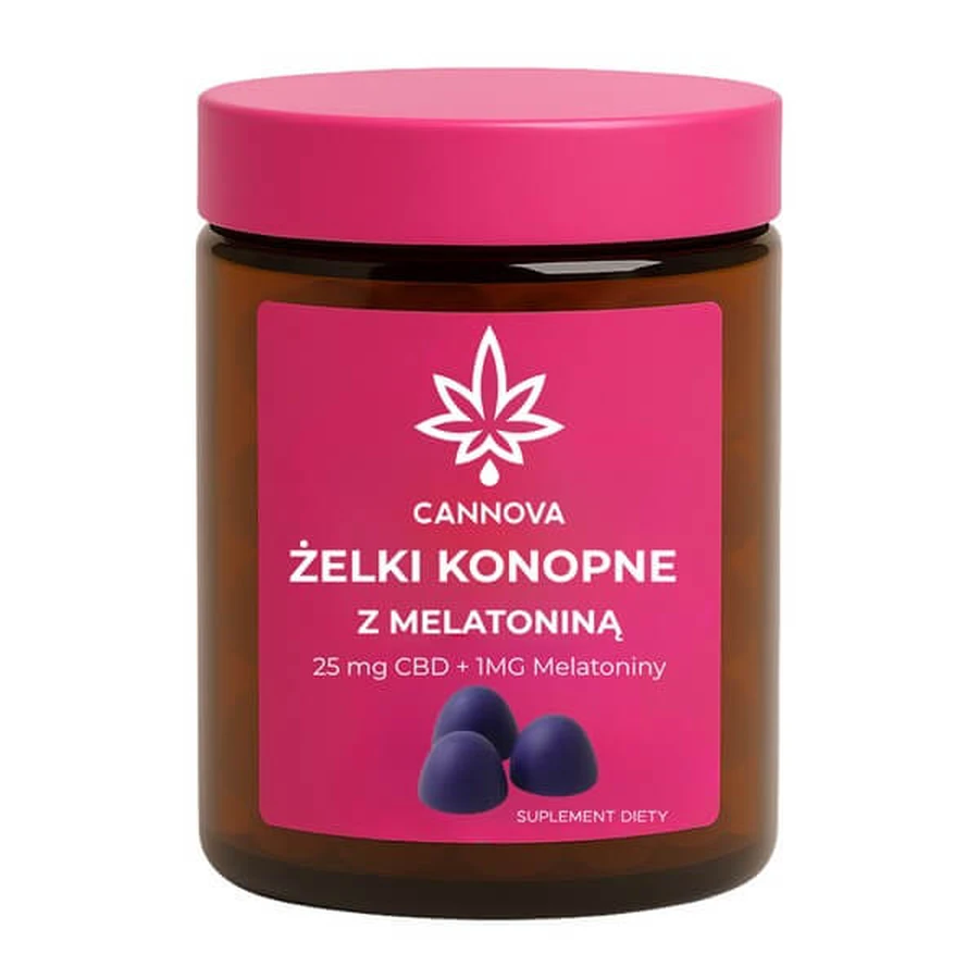 Gelée de chanvre Cannova avec mélatonine, bonbons, 60 pcs.
