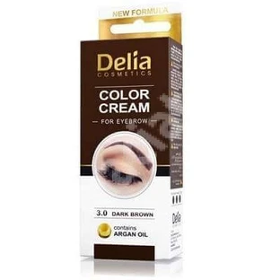 Krem koloryzujący do brwi Ciemny Brąz, 15 ml, Delia Cosmetic
