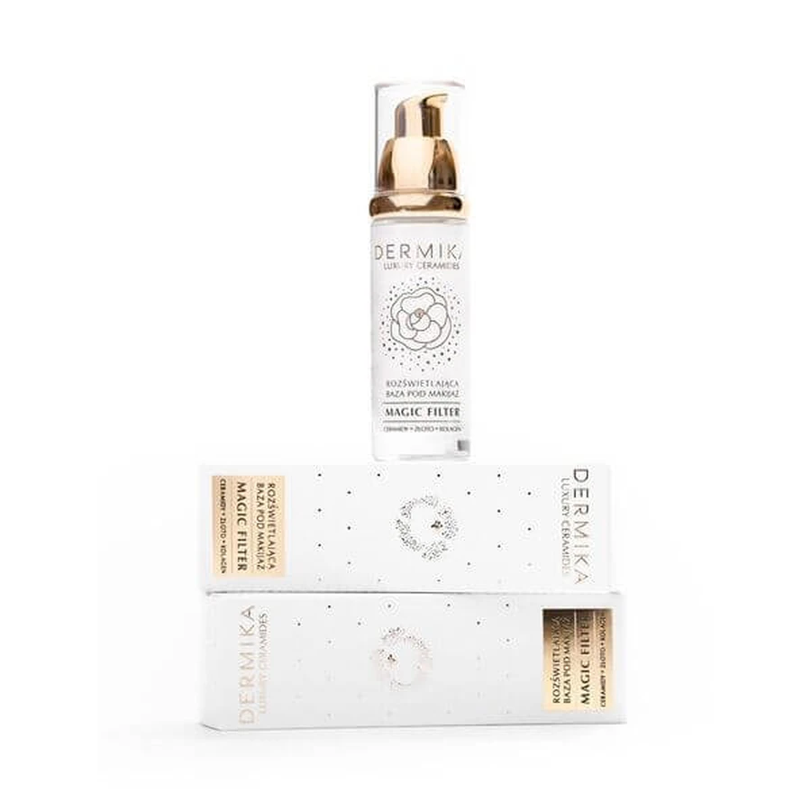 Dermika Luxury Ceramides, base de maquillaje iluminadora, 30 ml