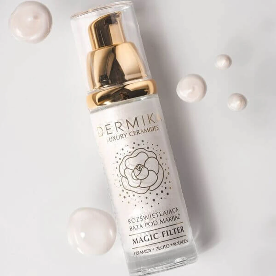 Dermika Luxury Ceramides, base de maquillaje iluminadora, 30 ml