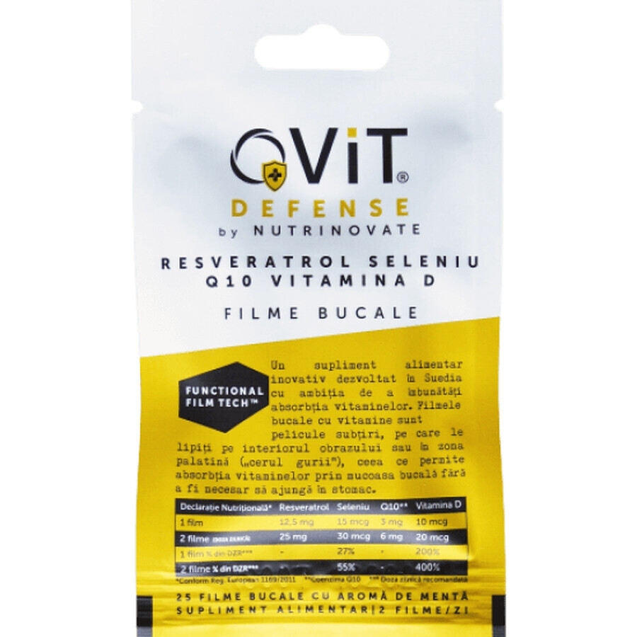 QVIT Enjuague Bucal Vitamínico, 25 piezas, Nutrinovate