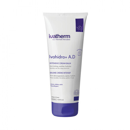 Ivahidra+ AD Crema Acondicionadora Emoliente Intensiva, 200 ml, Ivatherm