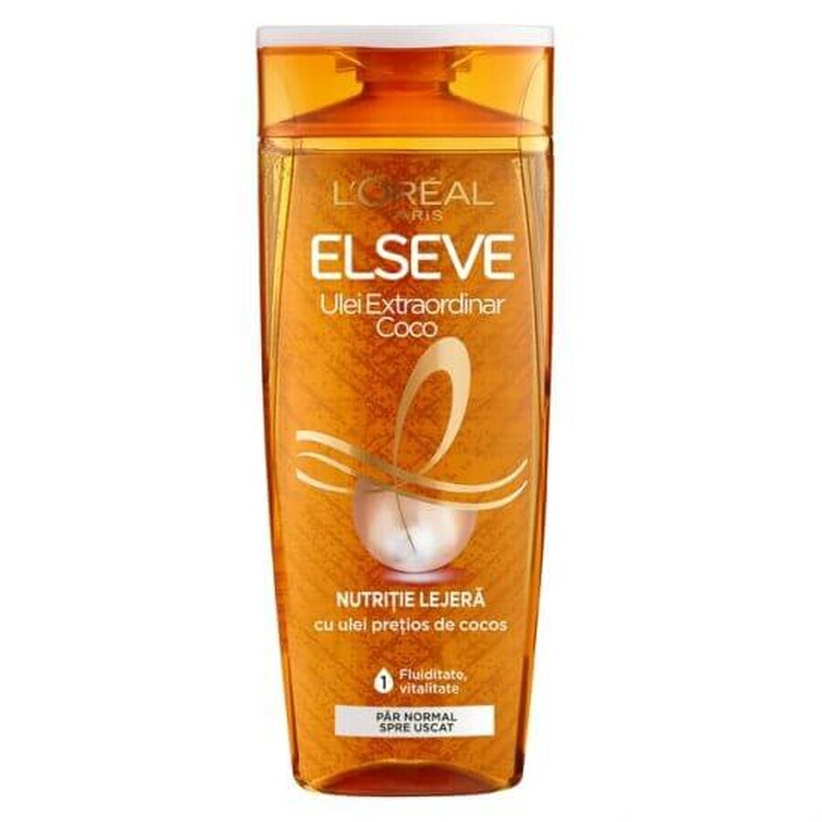 Shampooing pour cheveux normaux à secs Huile de coco extraordinaire, 250 ml, Elseve