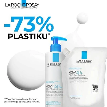 La Roche-Posay Lipikar Syndet AP+, krem myjący uzupełniający poziom lipidów, przeciw podrażnieniom skóry, refill, 400 ml: ceny i cechy