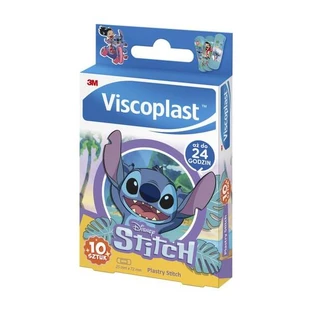 Viscoplast Stitch, plasturi decorați pentru copii, 72 mm x 25 mm, 10 buc.