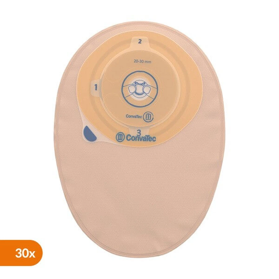 Esteem+, plastic stoma pouch, beige with window, 40-50 mm, 30 pcs.
