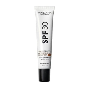 Madara Plant Steam Cell Age-Defying Face Sunscreen, crema viso anti-età SPF30, 10 ml