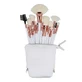 Ilu Basic, Set de 18 brochas de maquillaje + estuche, blanco
