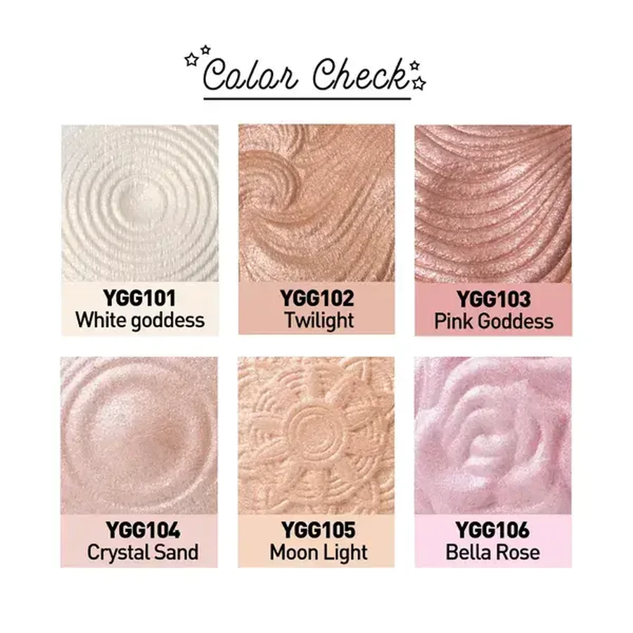 J.Cat Beauty, You Glow Girl, iluminator copt pentru față și corp, 105 Moon Light, 8.5 g