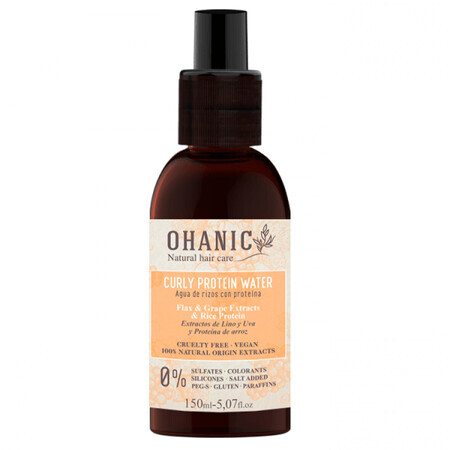 Acqua proteica per capelli ricci ondulati idratanti, 150 ml, Ohanic