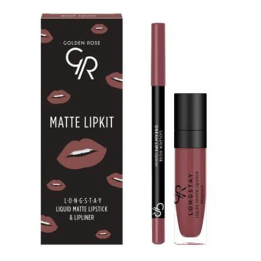 Golden Rose Matte Lipkit, set de maquillage pour les lèvres, taupe, 7.6 g
