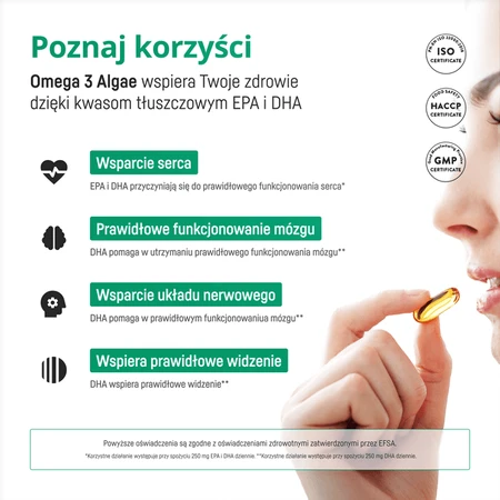 Omega 3 Alghe, capsule molli, 60 pezzi.