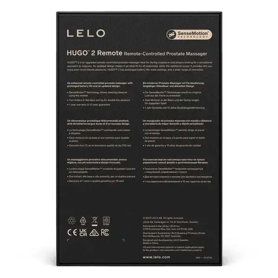 Lelo Hugo 2 Remote Black, masażer prostaty z pilotem, 1 szt.: ceny i cechy