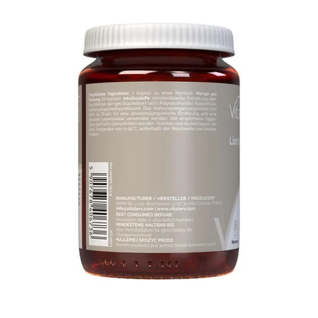 Vitalers Lion's Mane, cápsulas, 60 pcs.