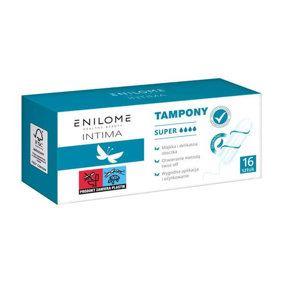 Enilome Healthy Beauty Intima, tampoane, super, 16 buc.