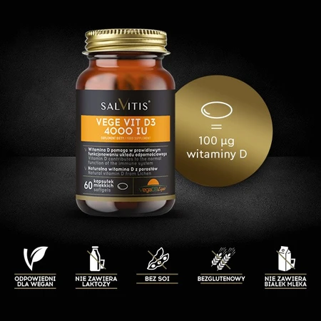 Salvitis Vege Vit D3 4000 UI, capsule molli, 60 pz.