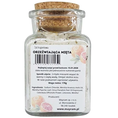 Mayram, sale da bagno, Menta rinfrescante, 170 g