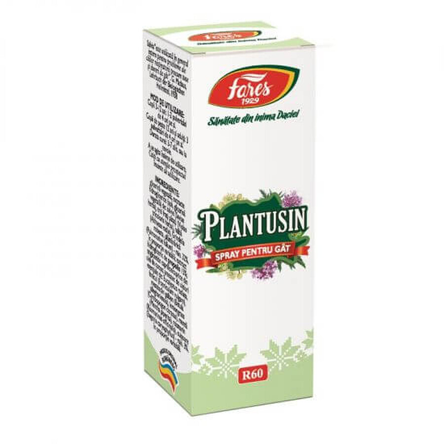 Plantusin spray para la garganta, 20 ml, Fares