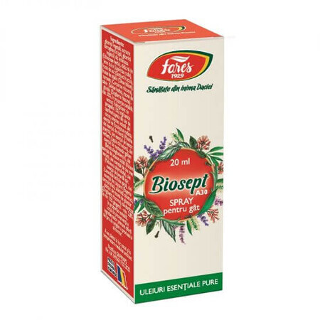 Biosept spray para la garganta, 20 ml, Fares