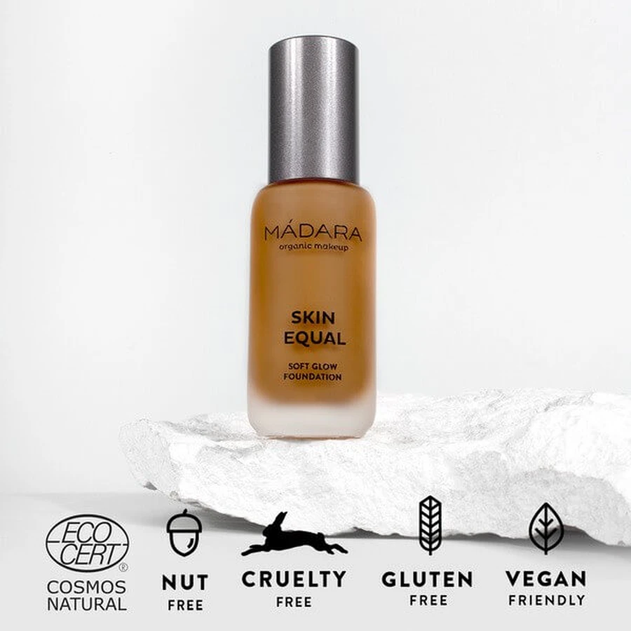 Madara Skin Equal, Fond de ten Soft Glow SPF15, fond de ten, Fudge 80, 30 ml