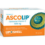 Ascolip Vitamina C Liposomal con sabor a naranja, 1000 mg, 30 sobres, Liposhell