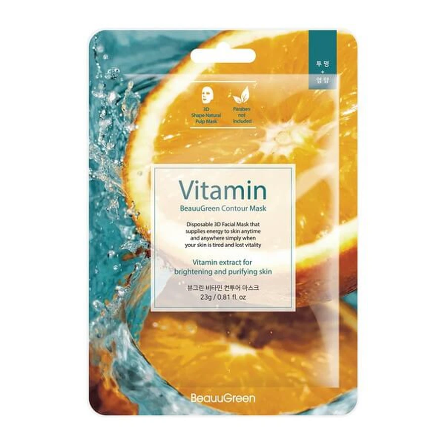 Beauugreen, mască coreeană cu vitamine, 23 g