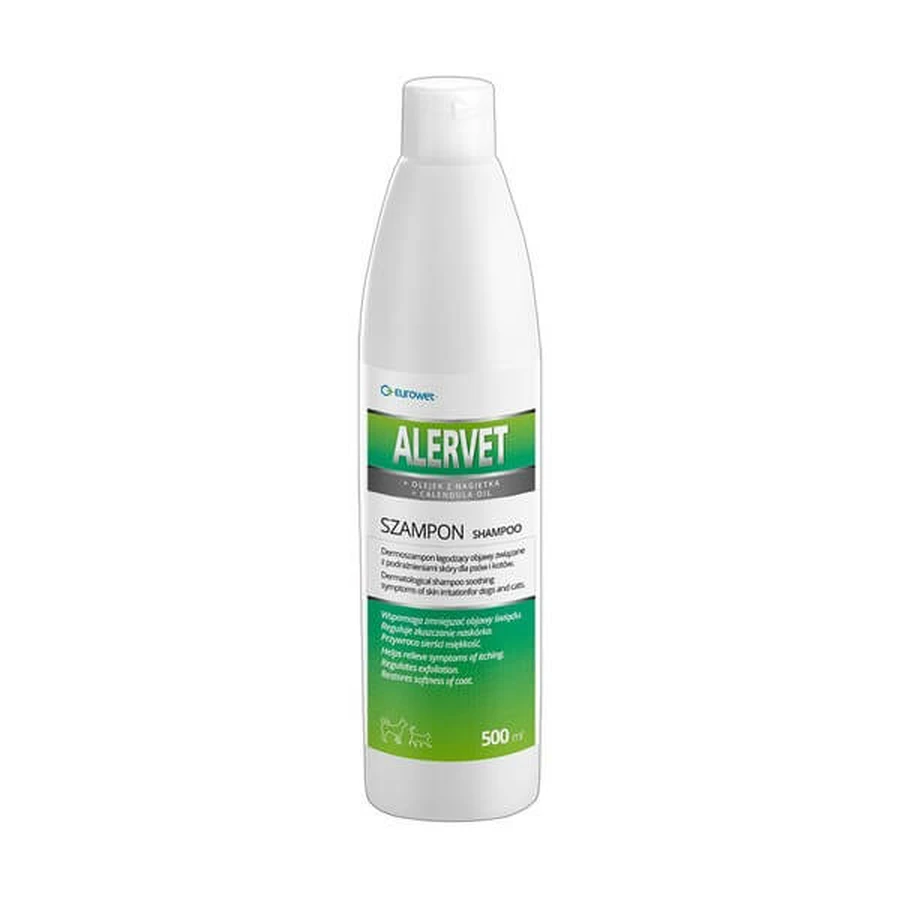 Alervet, dermo-shampoo to relieve symptoms associated with skin irritation for dogs and cats, 500 ml